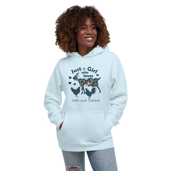 Just a Girl Who Likes Chicken & Goats Hoodie