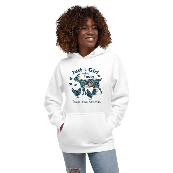 Just a Girl Who Likes Chicken & Goats Hoodie