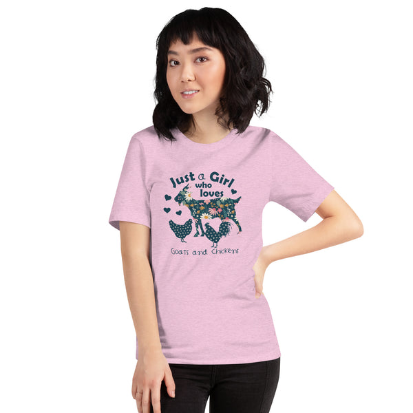 Just a Girl Who Like Chickens & Goats T-shirt