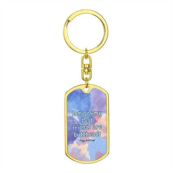 Best Friends Dog Tag Swivel Keychain