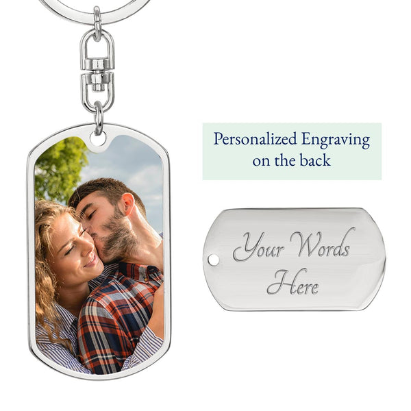 Goat Loving Wife Dog Tag Key Chain