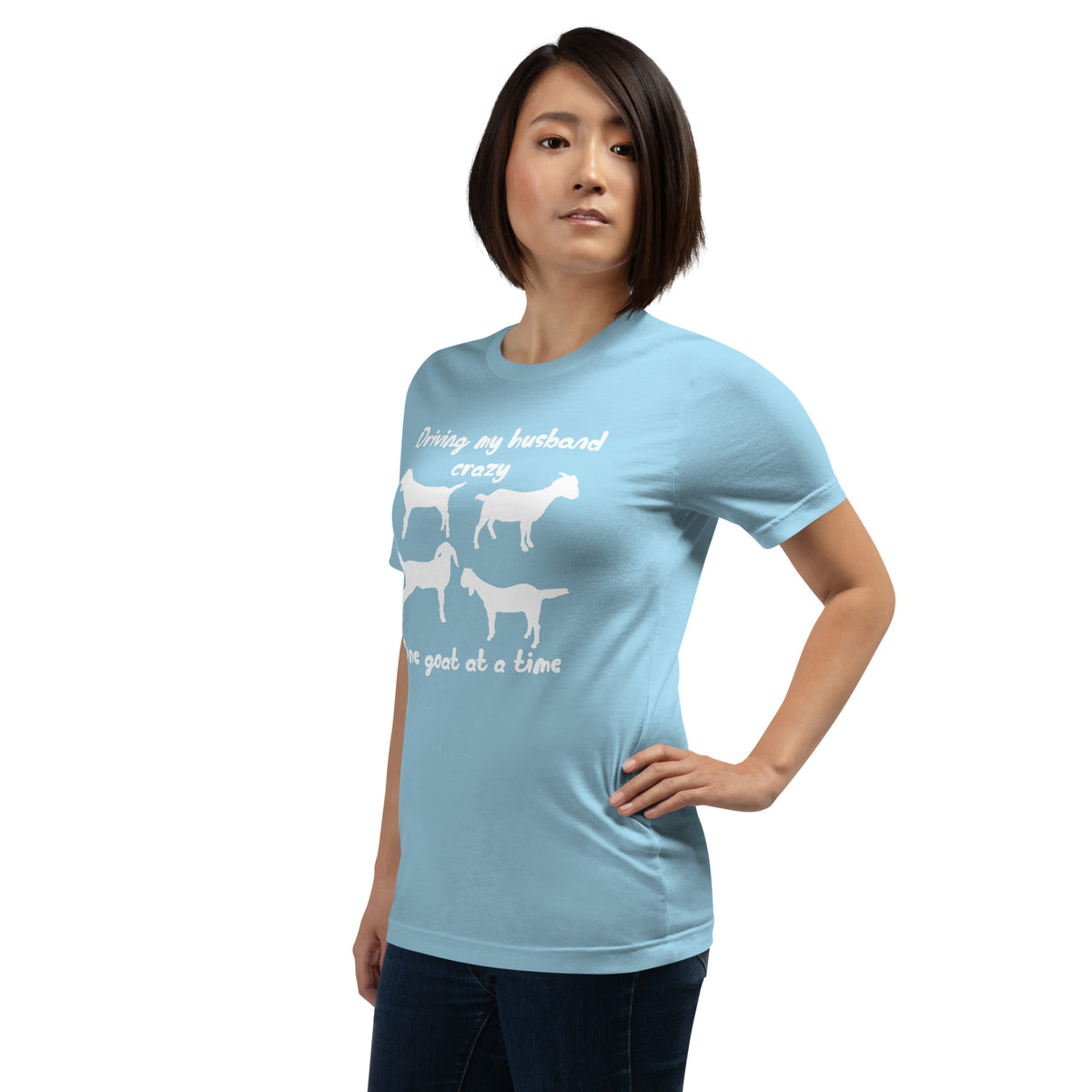 Driving My Husband Crazy One Goat at a Time T-shirt