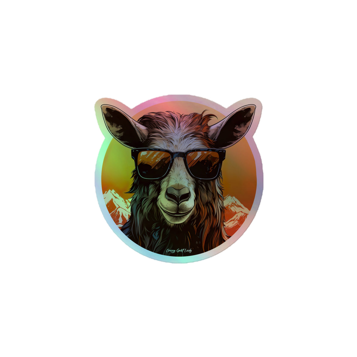 Cool Goat Holographic stickers