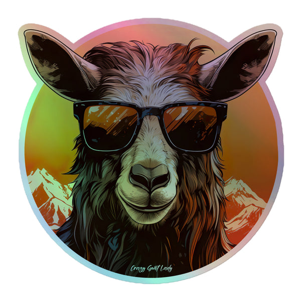 Cool Goat Holographic stickers